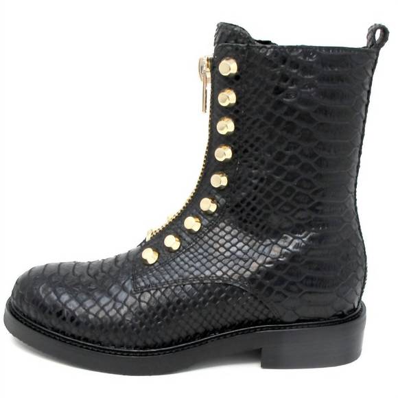 NEW JEFFREY CAMPBELL tonette bootie in black snake